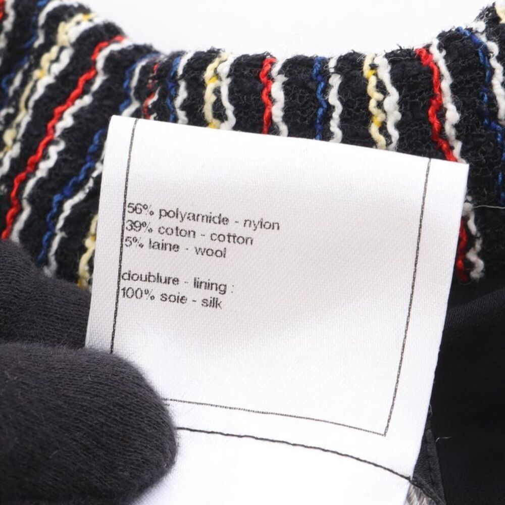 Chanel Tailored Jacket Coco Mark Button Nylon Woo… - image 5